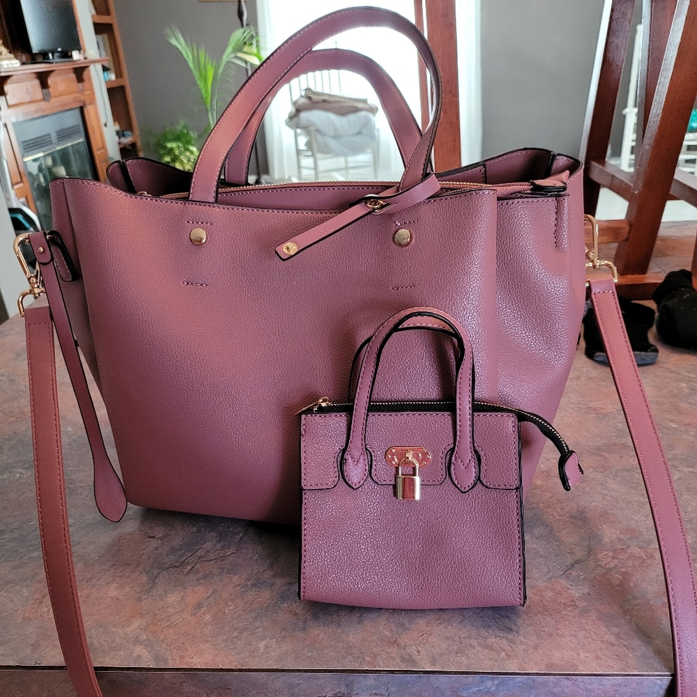 blush color purse handbag